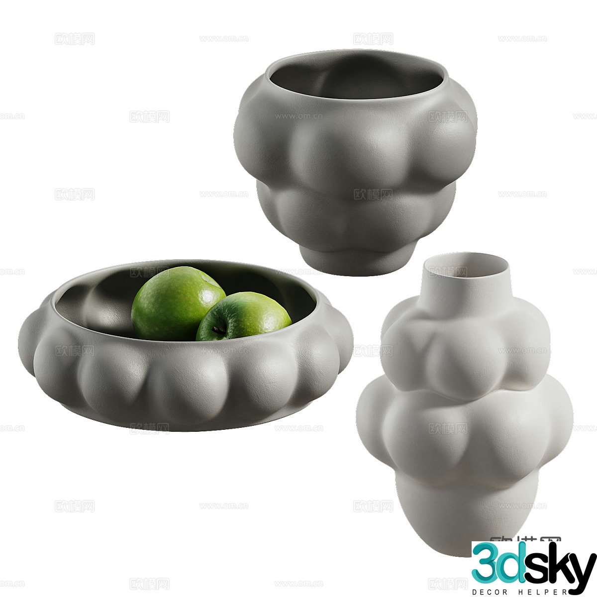 Modern Wasabi LOUISE ROE Ceramic Balloon Vase 3D Model