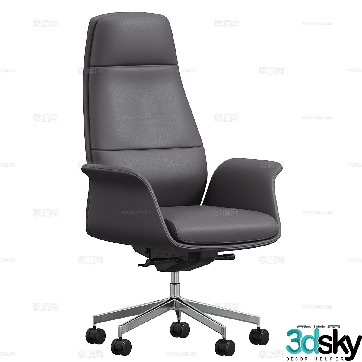 Modern Italian Cocoon Office Chair 3D Model
