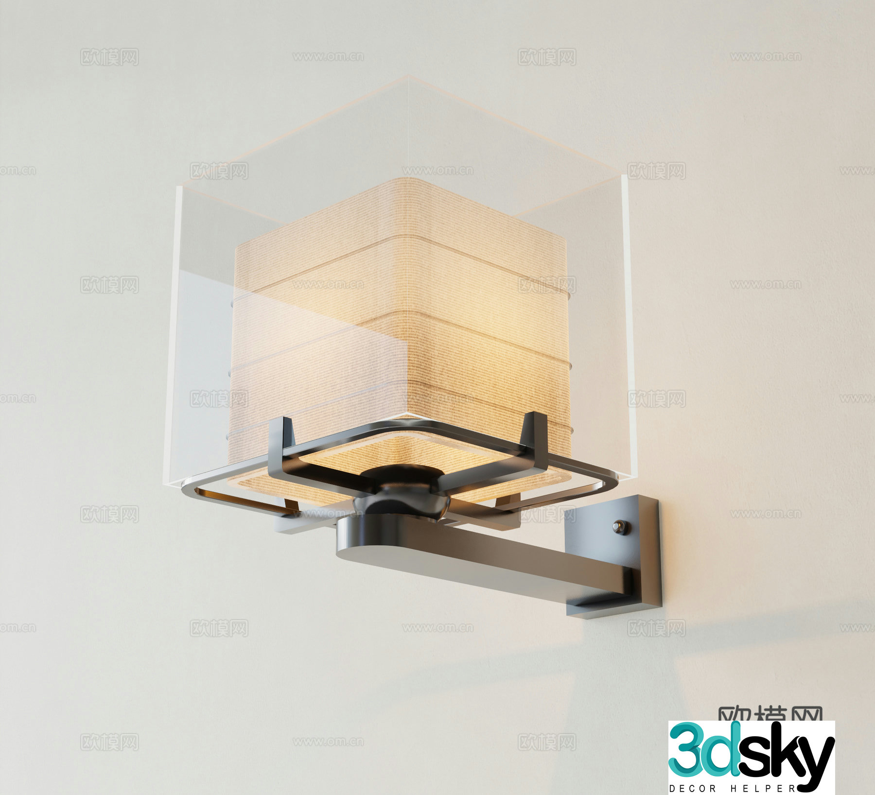 Modern new Chinese wall lamp classical wall lamp 3d model