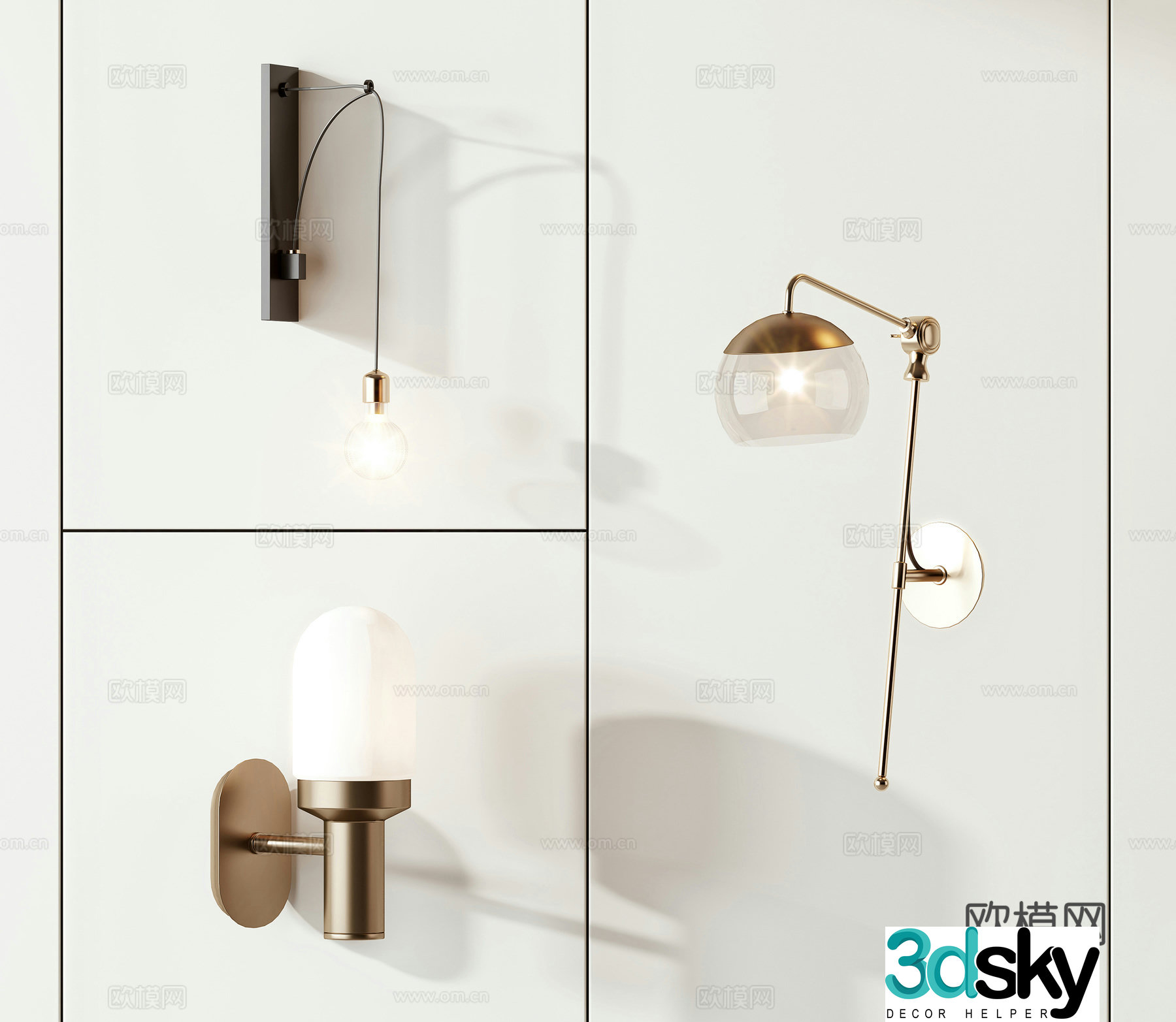 Modern wall lamp 3d model