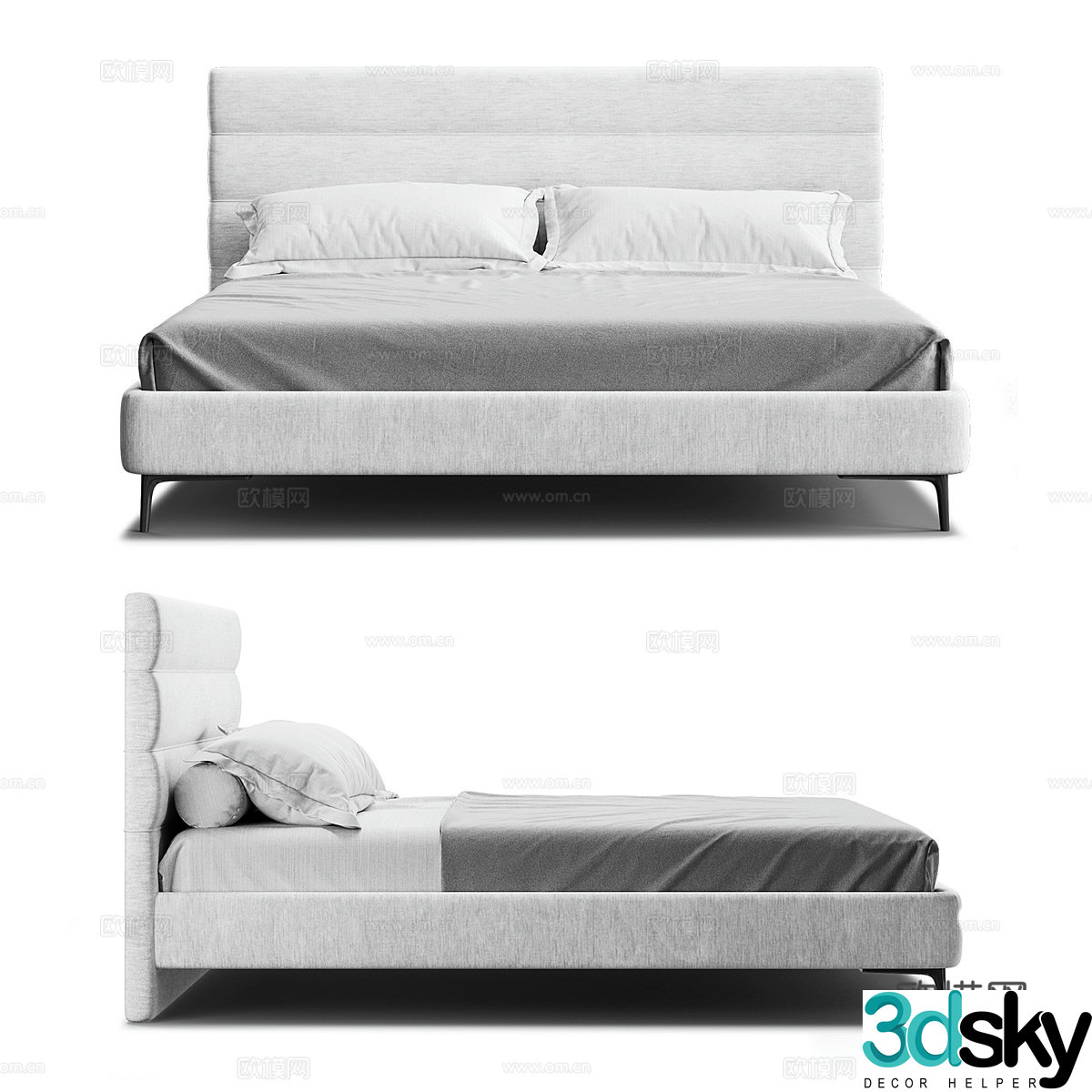 Double bed 3d model