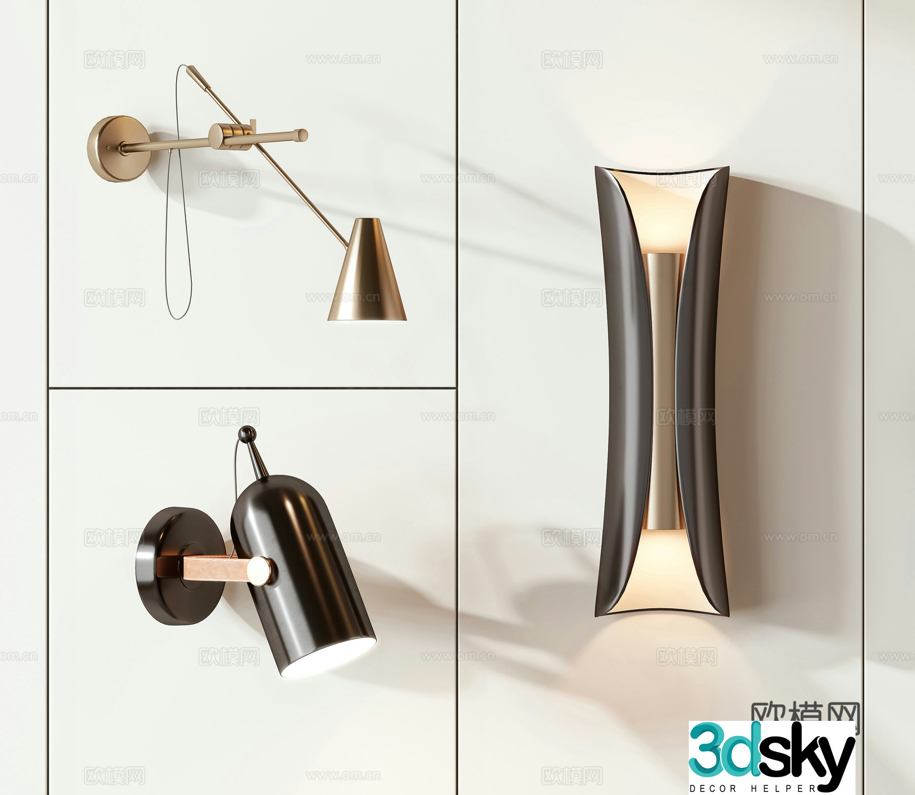 Modern wall lamp 3d model