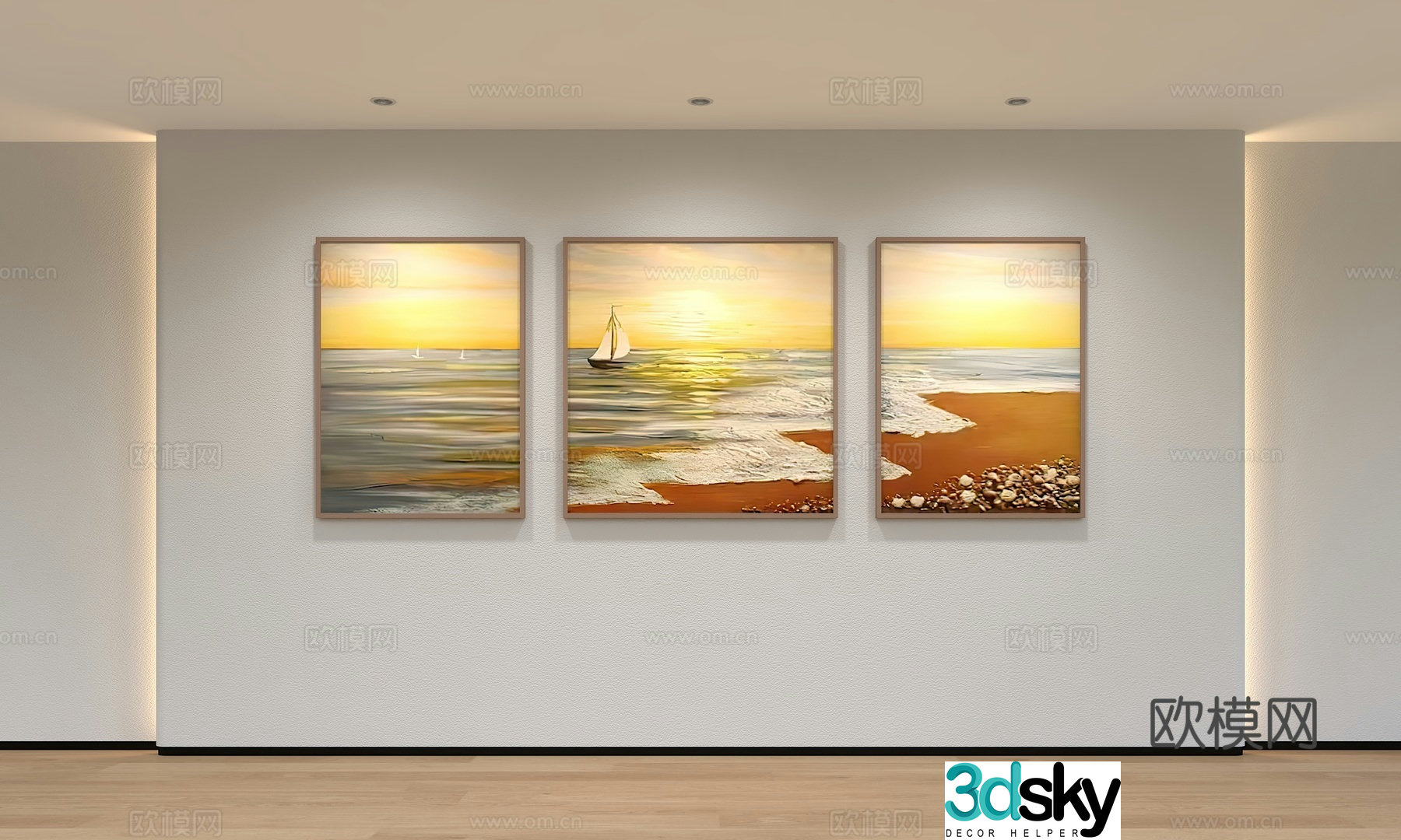 Modern living room decoration painting 3d model