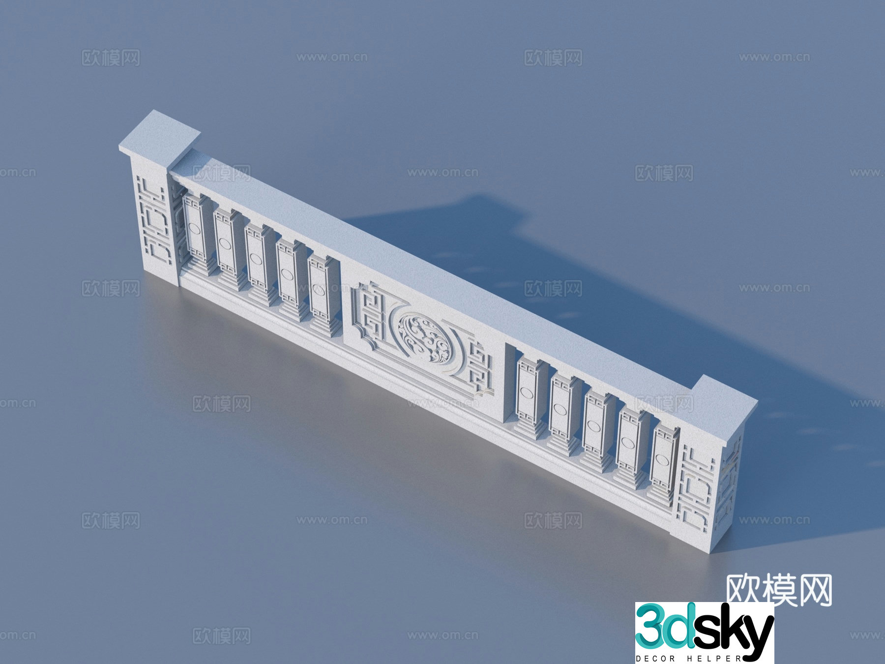 Fence Guardrail Railing 3d Model