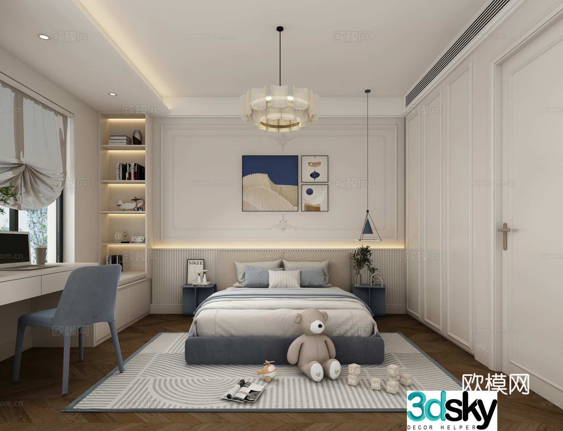 Modern children’s room 3d model