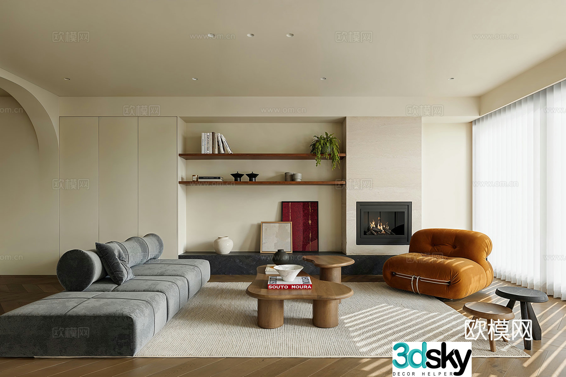 Modern living room 3d model