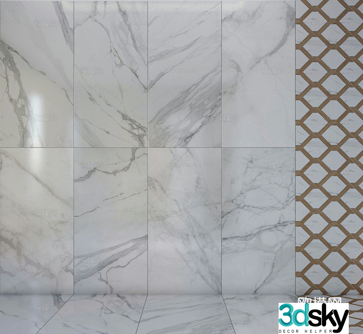 Rock slab marble luxury stone 3d model
