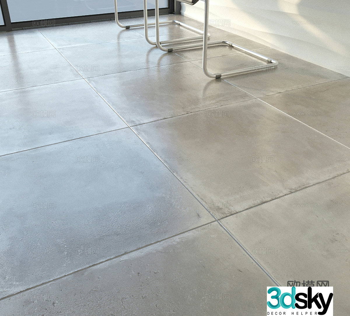 Modern antique tiles 3d model