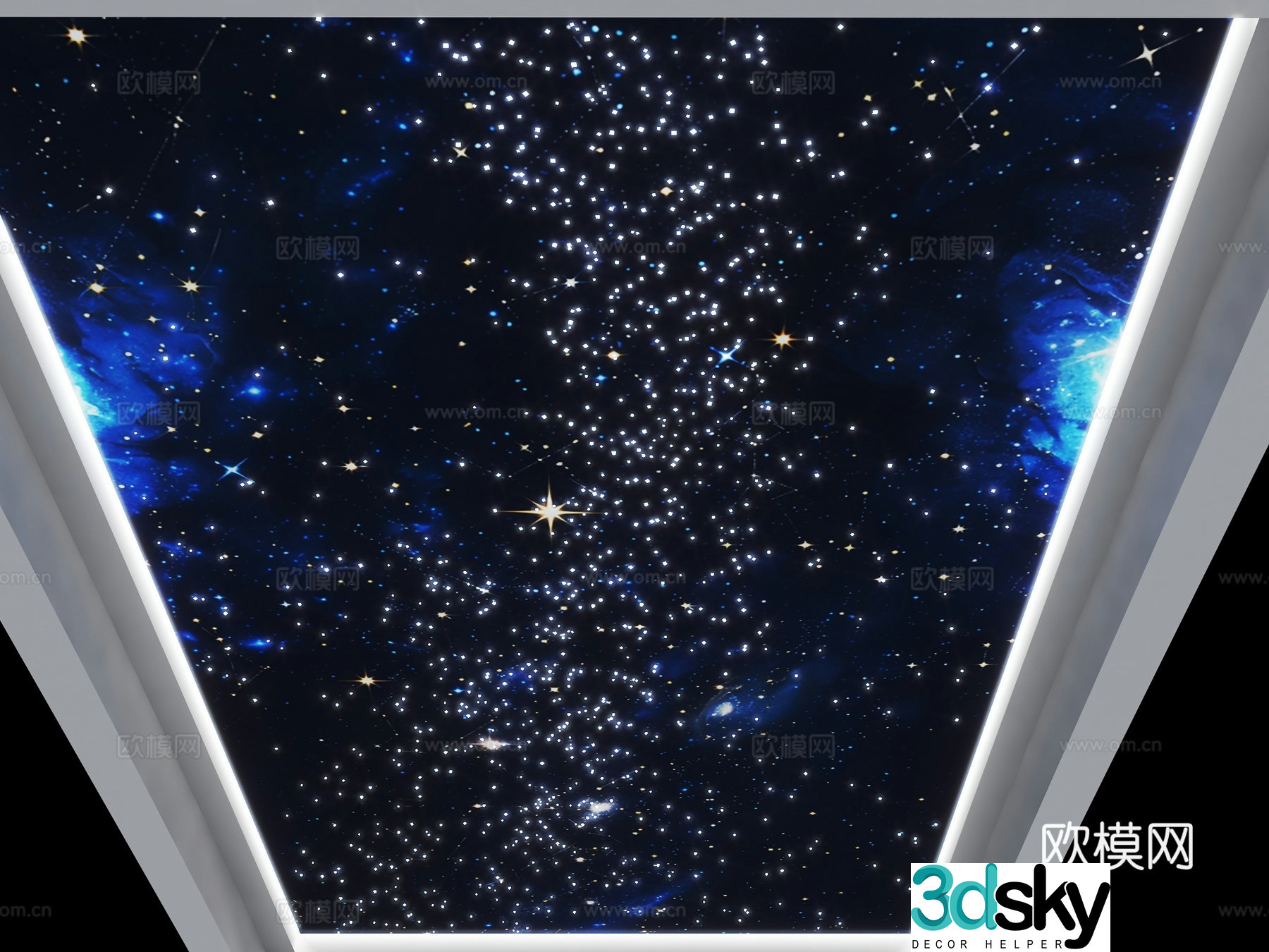 Modern technology starry sky ceiling fiber optic light ceiling starry sky ceiling technology aisle ceiling bar starry sky ceiling 3D model