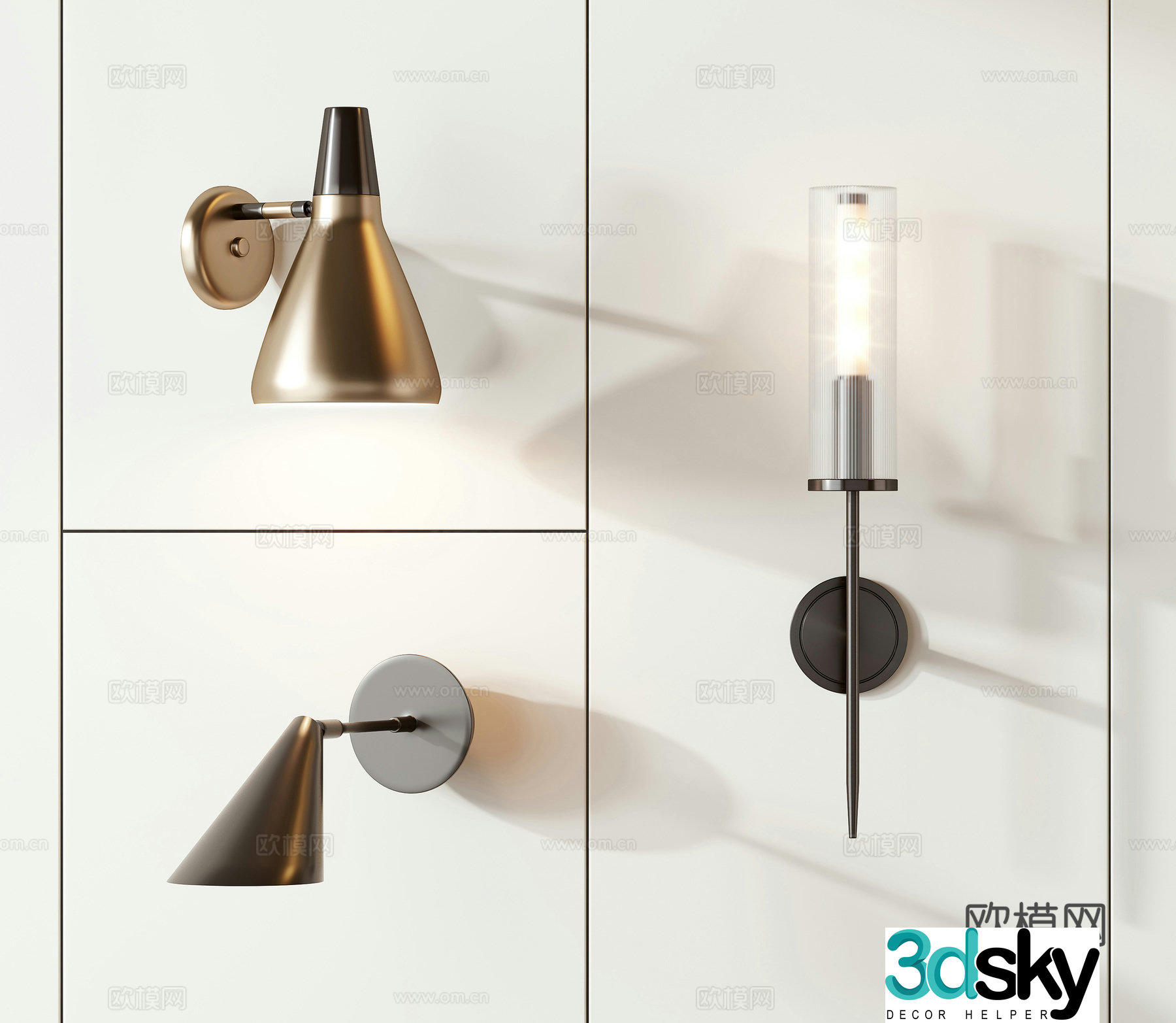 Modern wall lamp 3d model