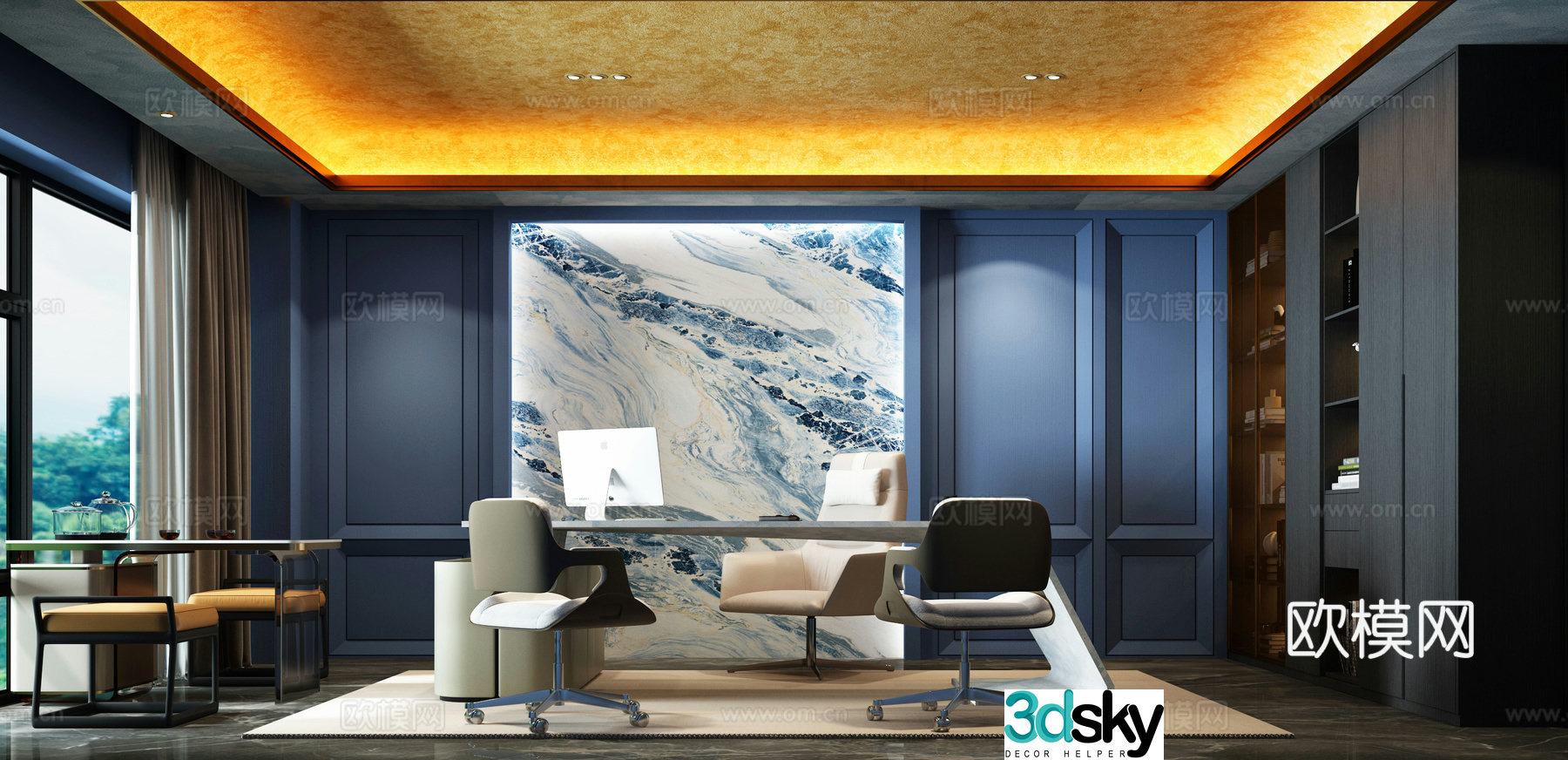 Modern General Manager Room Italian Luxury Manager Room 3D Model