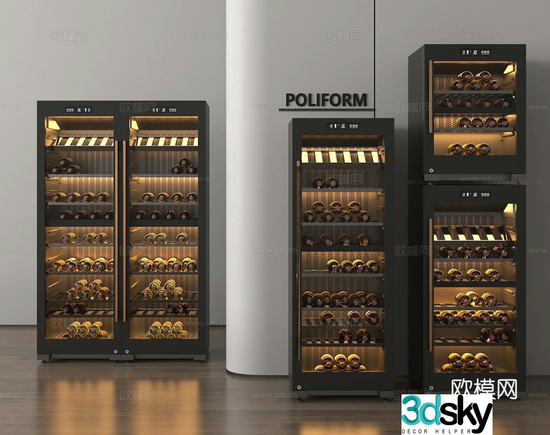 Tableware disinfection cabinet Tableware and chopstick cabinet 3D model