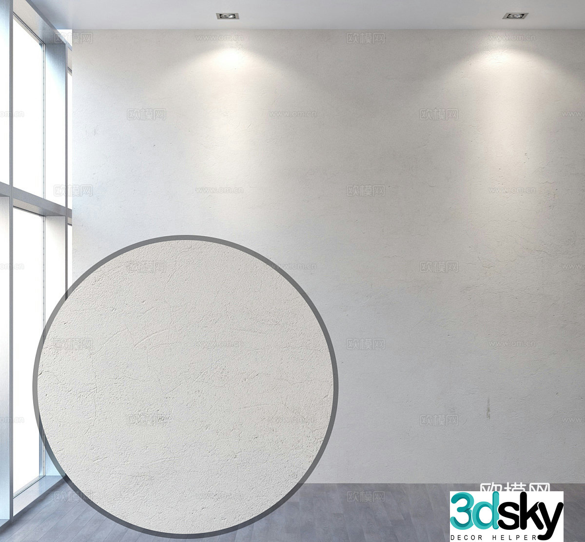 Modern microcement coating 3d model