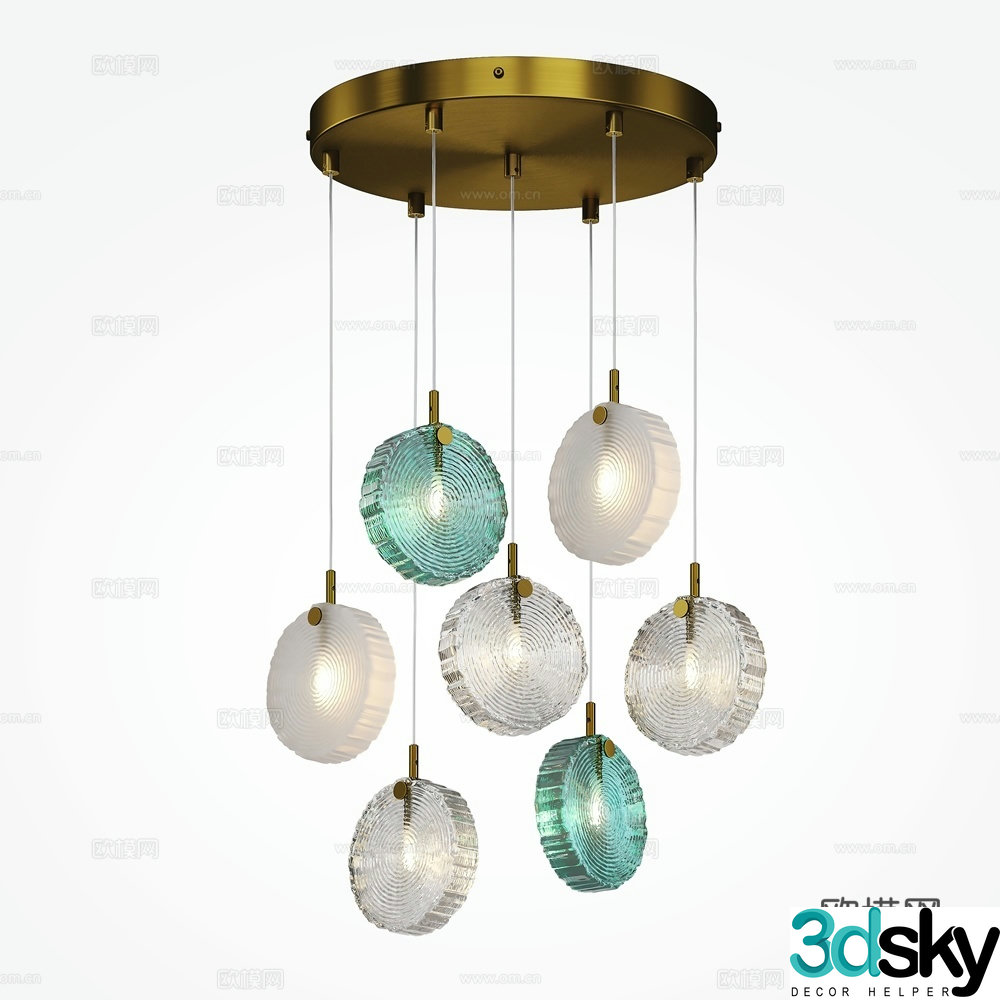 Modern Art Decorative Chandelier 3d Model