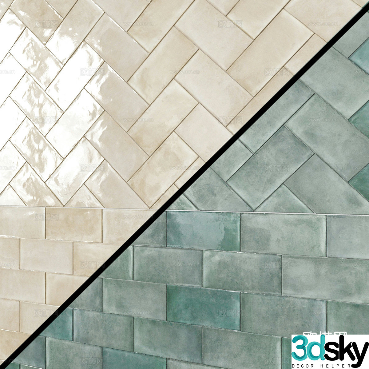 Ceramic tiles wall tiles bathroom tiles glazed tiles 3D model