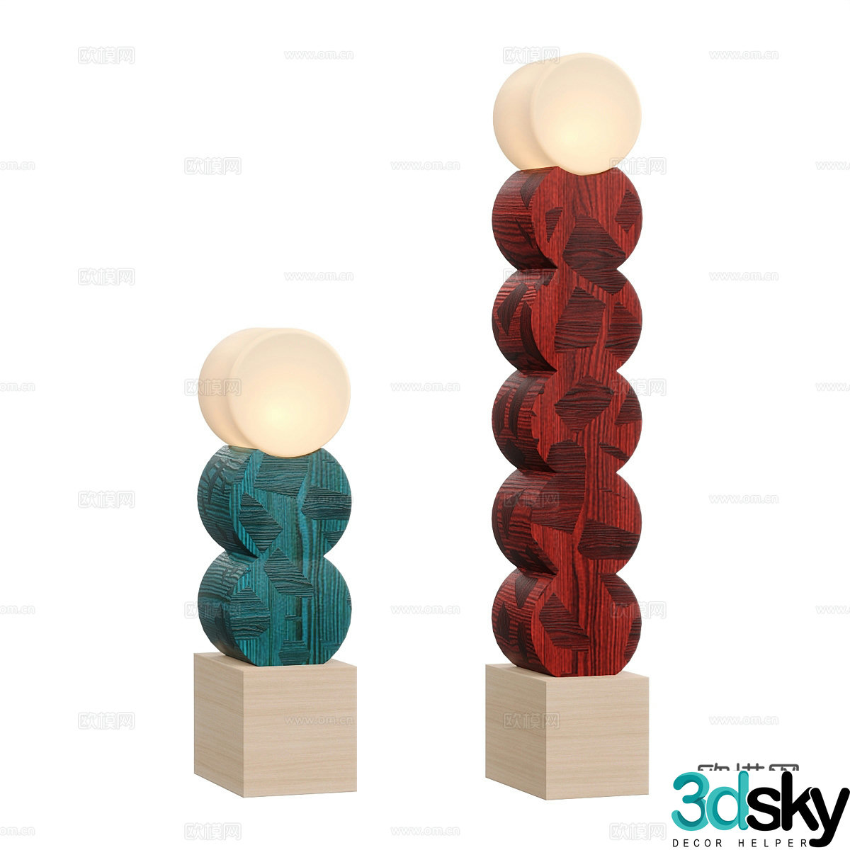 New Chinese style floor lamp 3D model