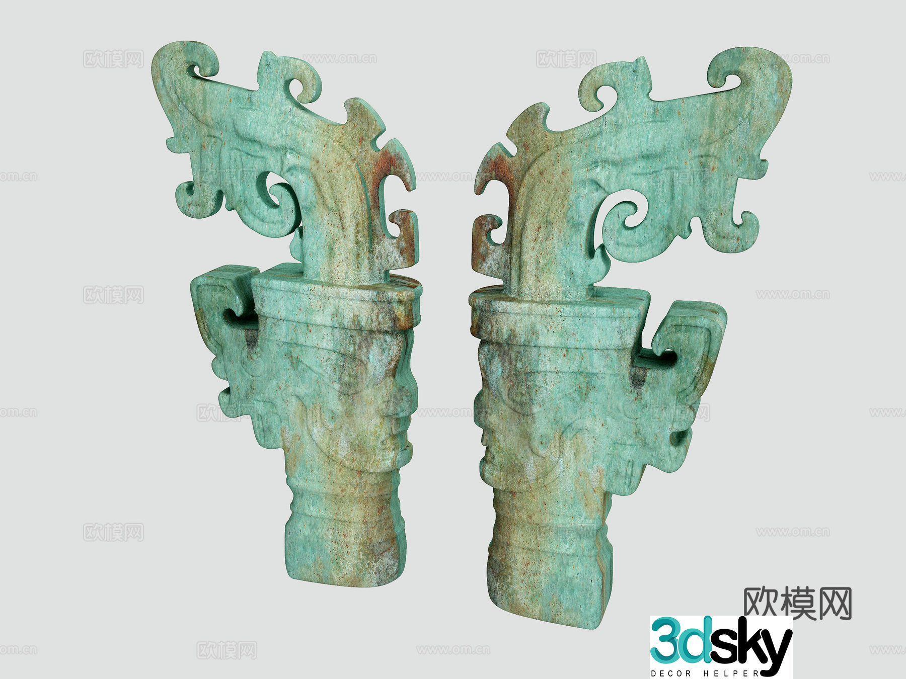 Chinese bronze ware bird Sanxingdui pottery figurines sacrifices antiques cultural relics artworks Shang and Zhou 3D models