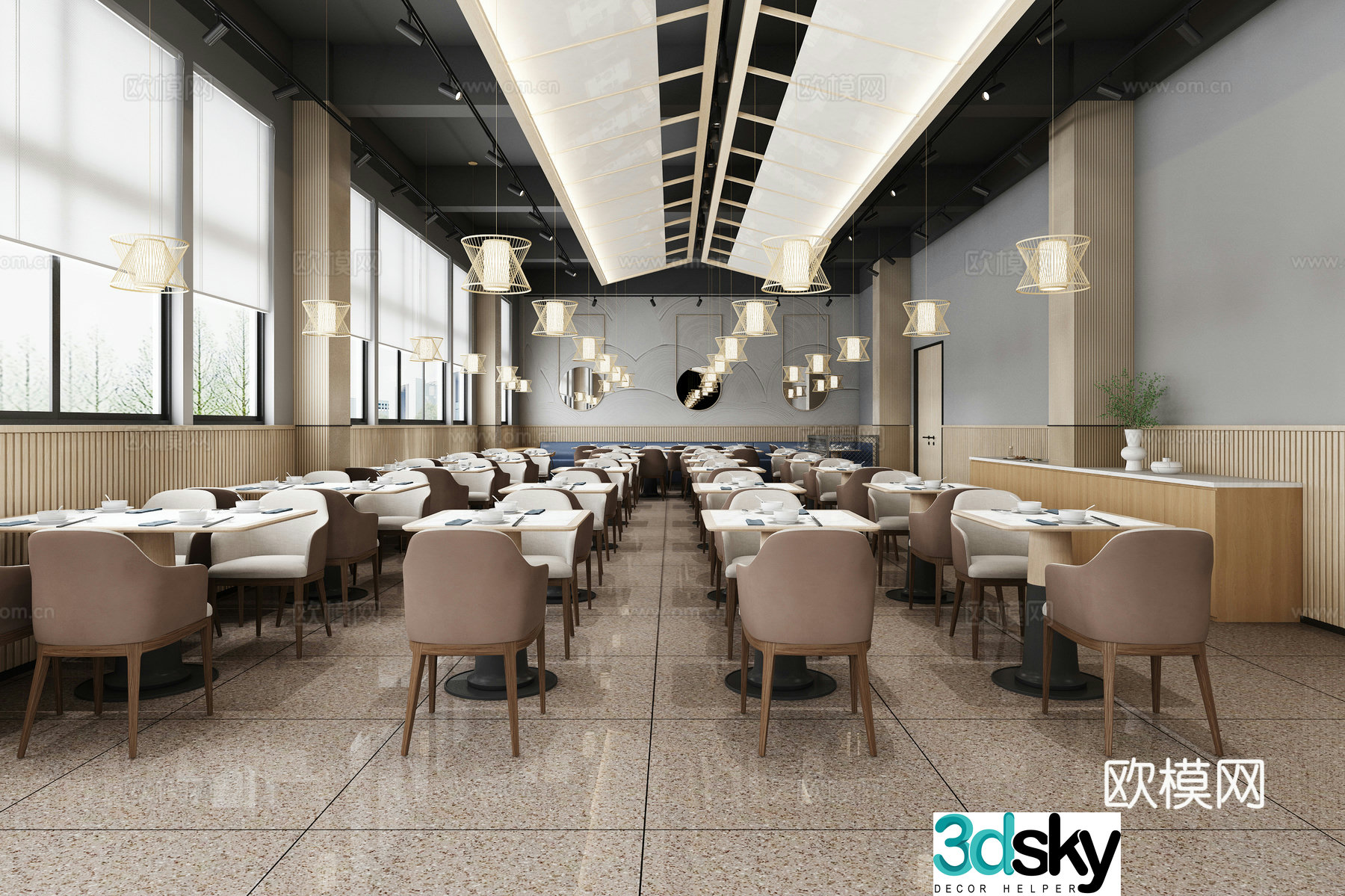 Modern restaurant 3d model