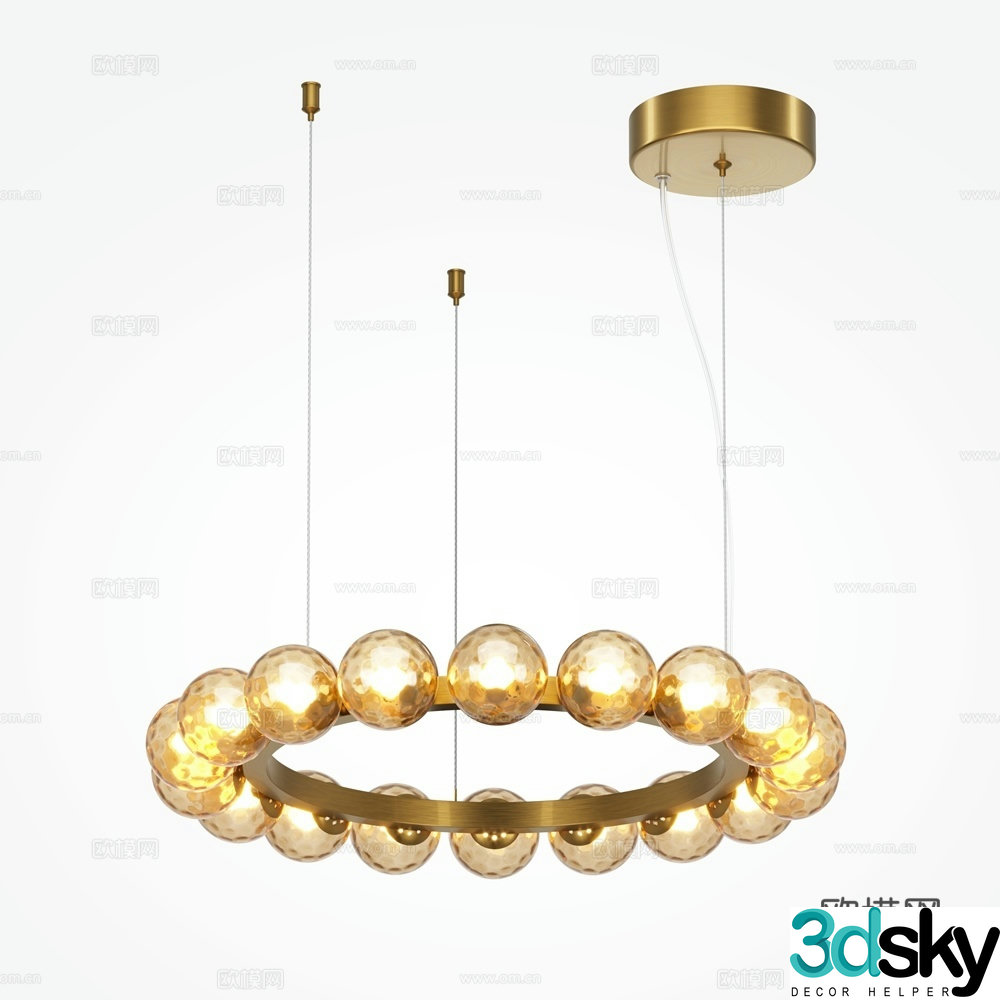 Modern decorative chandeliers 3d model