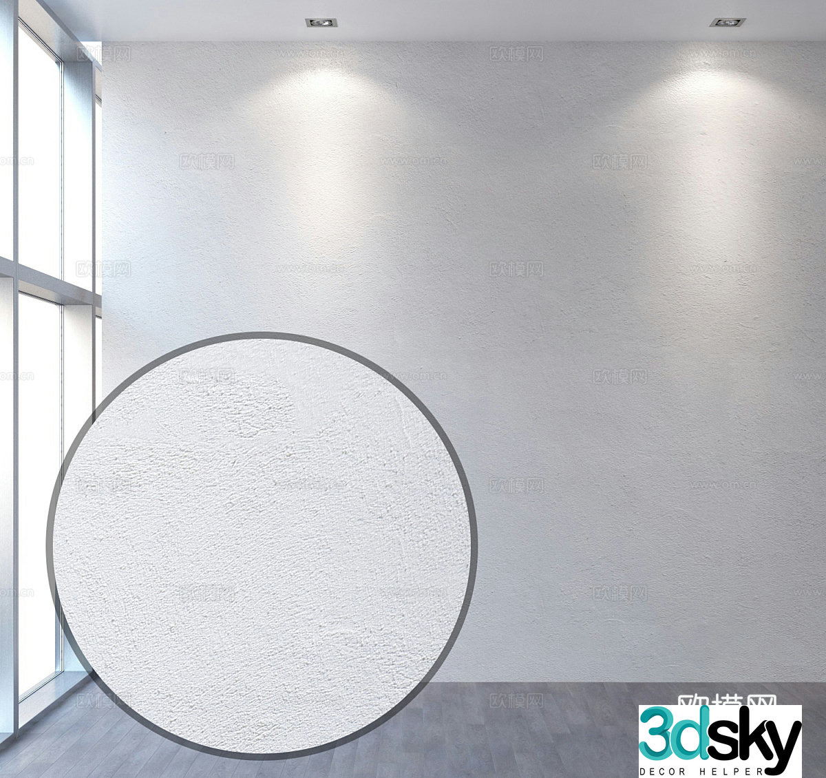 Modern microcement coating 3d model