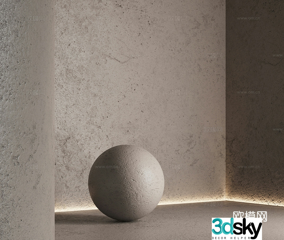 Microcement art paint 3d model