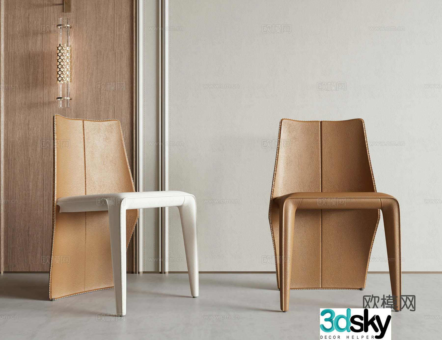 Modern single chair 3d model