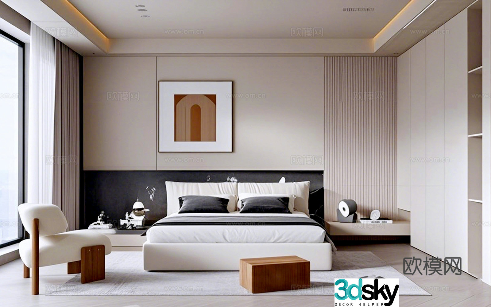 Modern bedroom 3d model