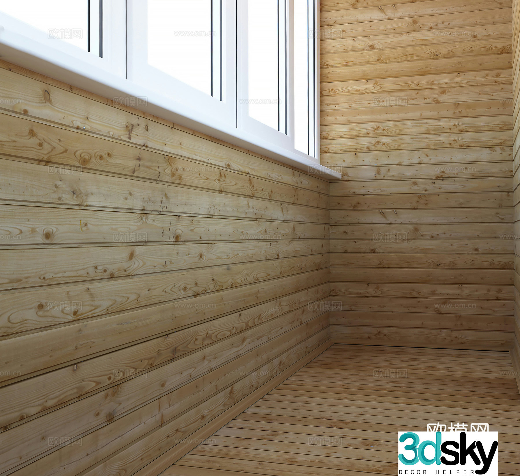 Modern sauna board 3d model