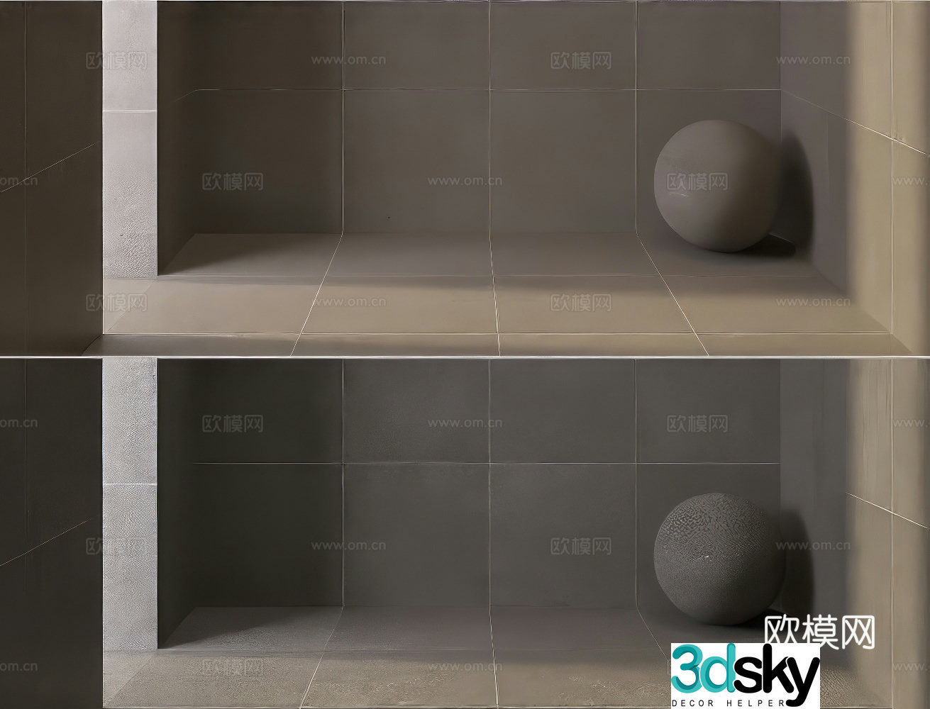 Retro wall tiles Retro floor tiles Cement brick 3d model
