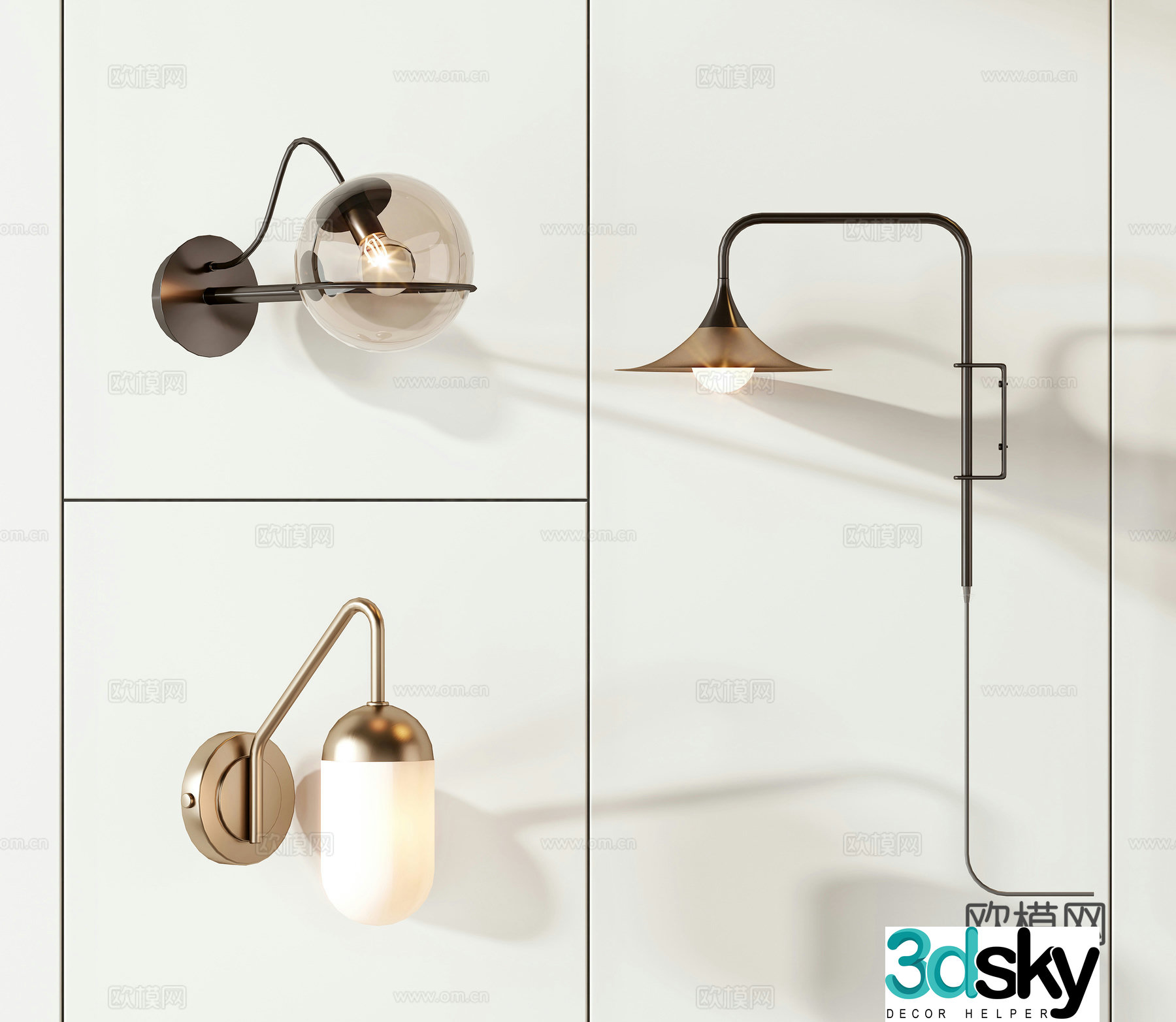 Modern wall lamp 3d model