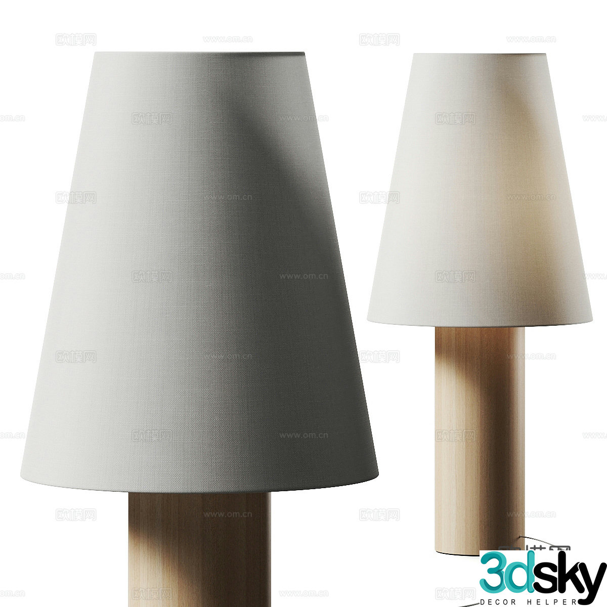 New Chinese Wasabi Kave Home Marga Floor Lamp 3D Model