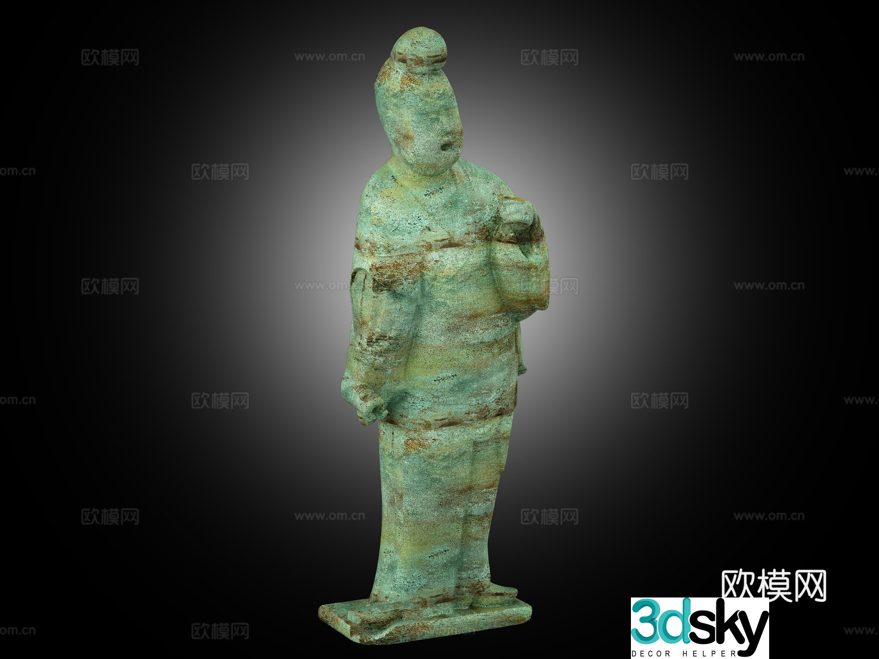Chinese bronze ware portraits pottery figurines sacrifices antiques cultural relics artworks Shang and Zhou cultural relics 3D models