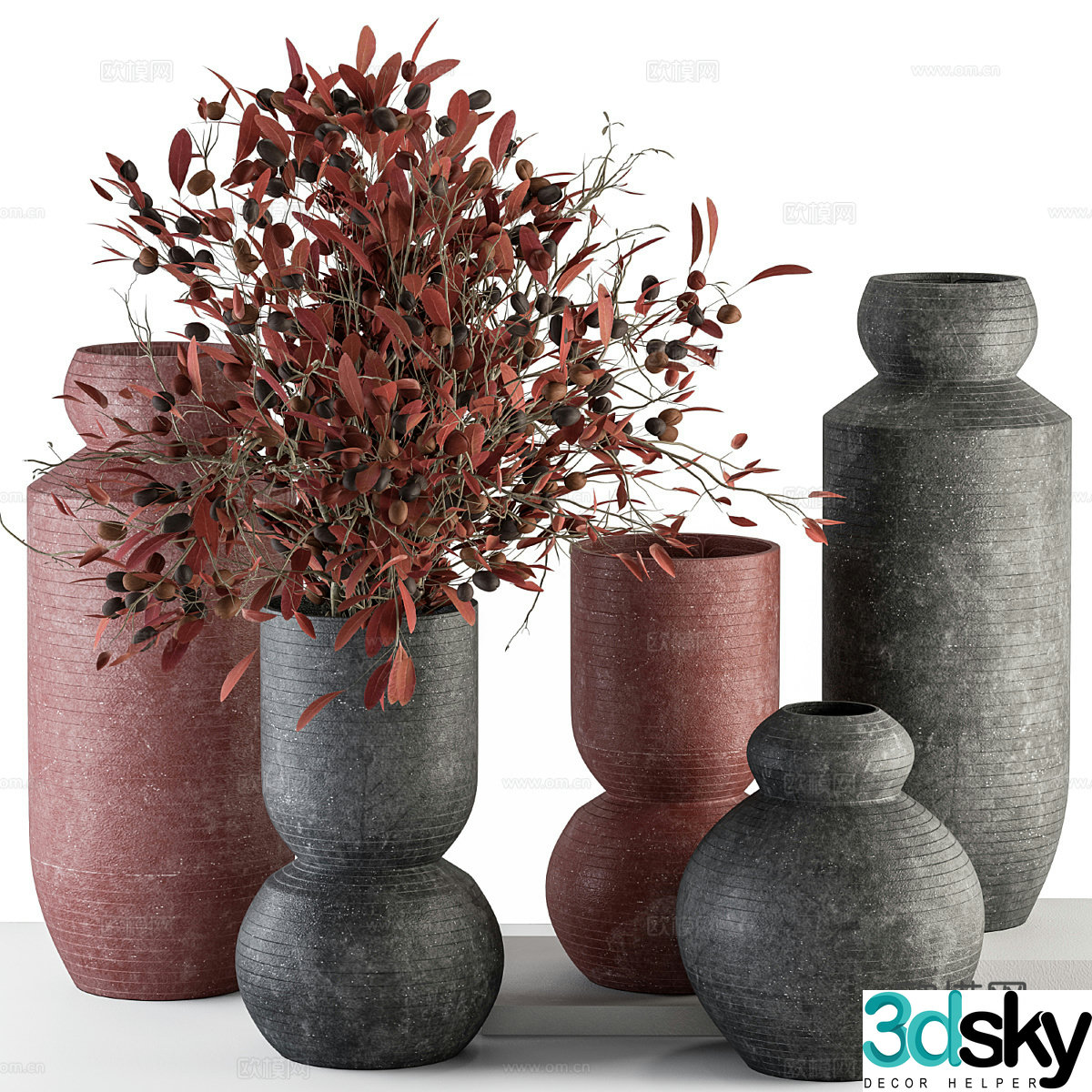 New Chinese style Wasabi pot vase 3D model