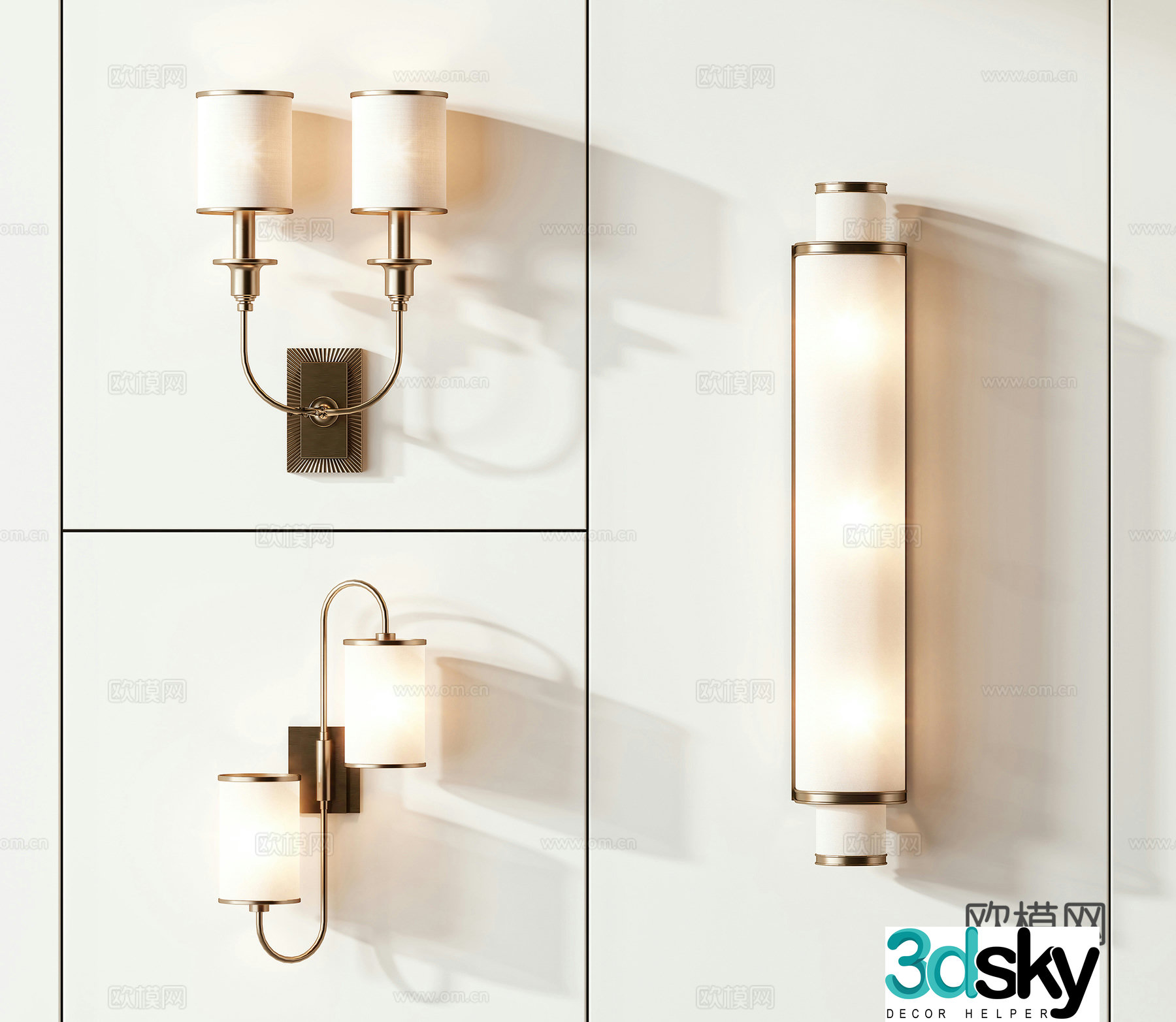 New Chinese wall light 3D model