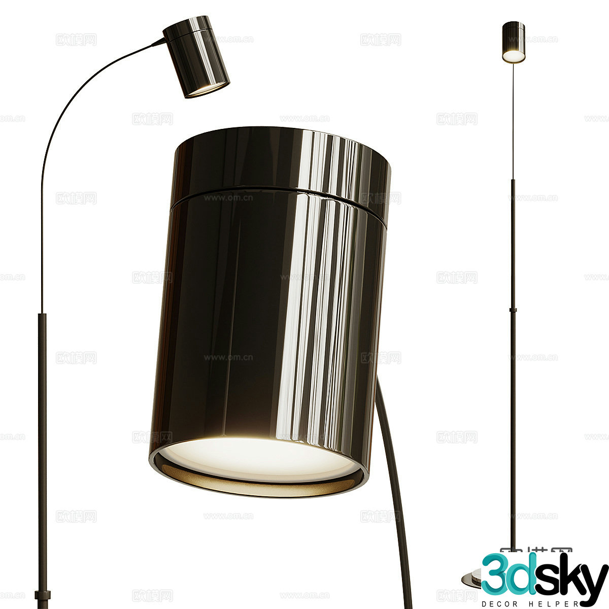 Modern Italian minimalist floor lamp 3d model