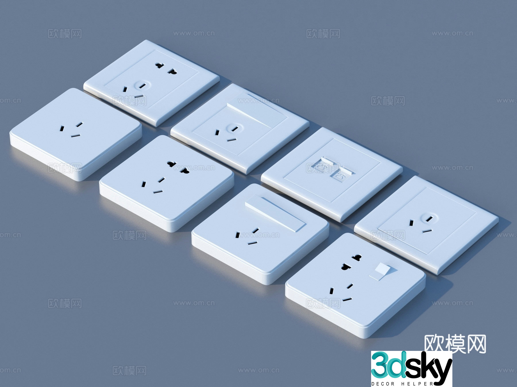 Switch Socket Hardware 3D Model