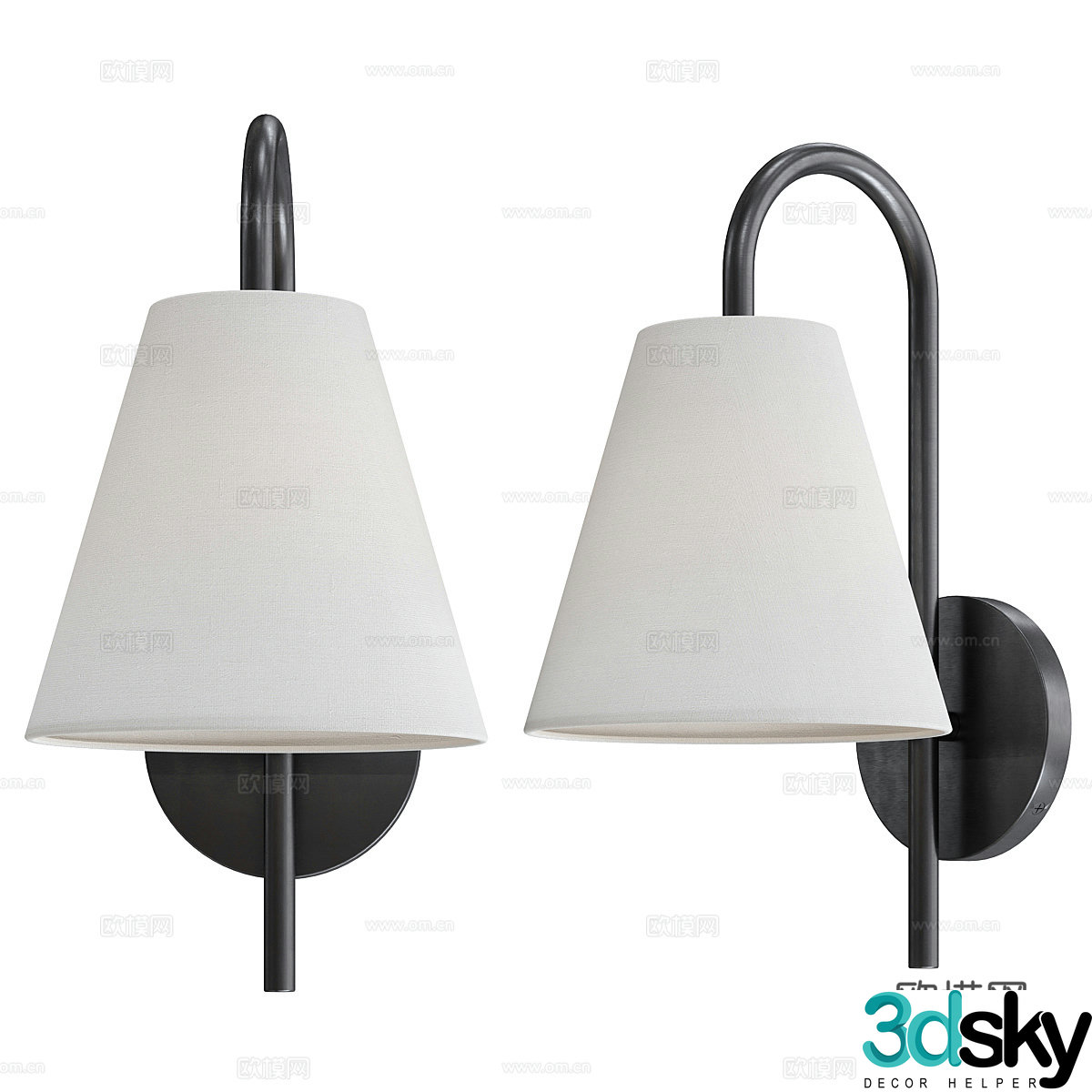 Modern minimalist wall lamp 3d model