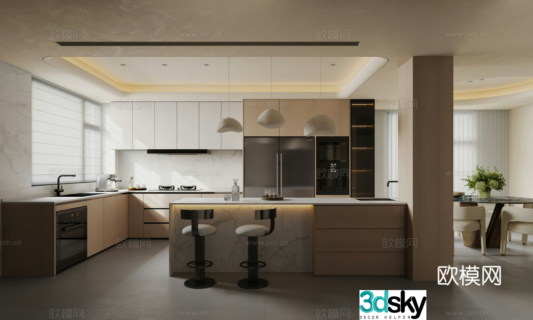Modern kitchen 3d model