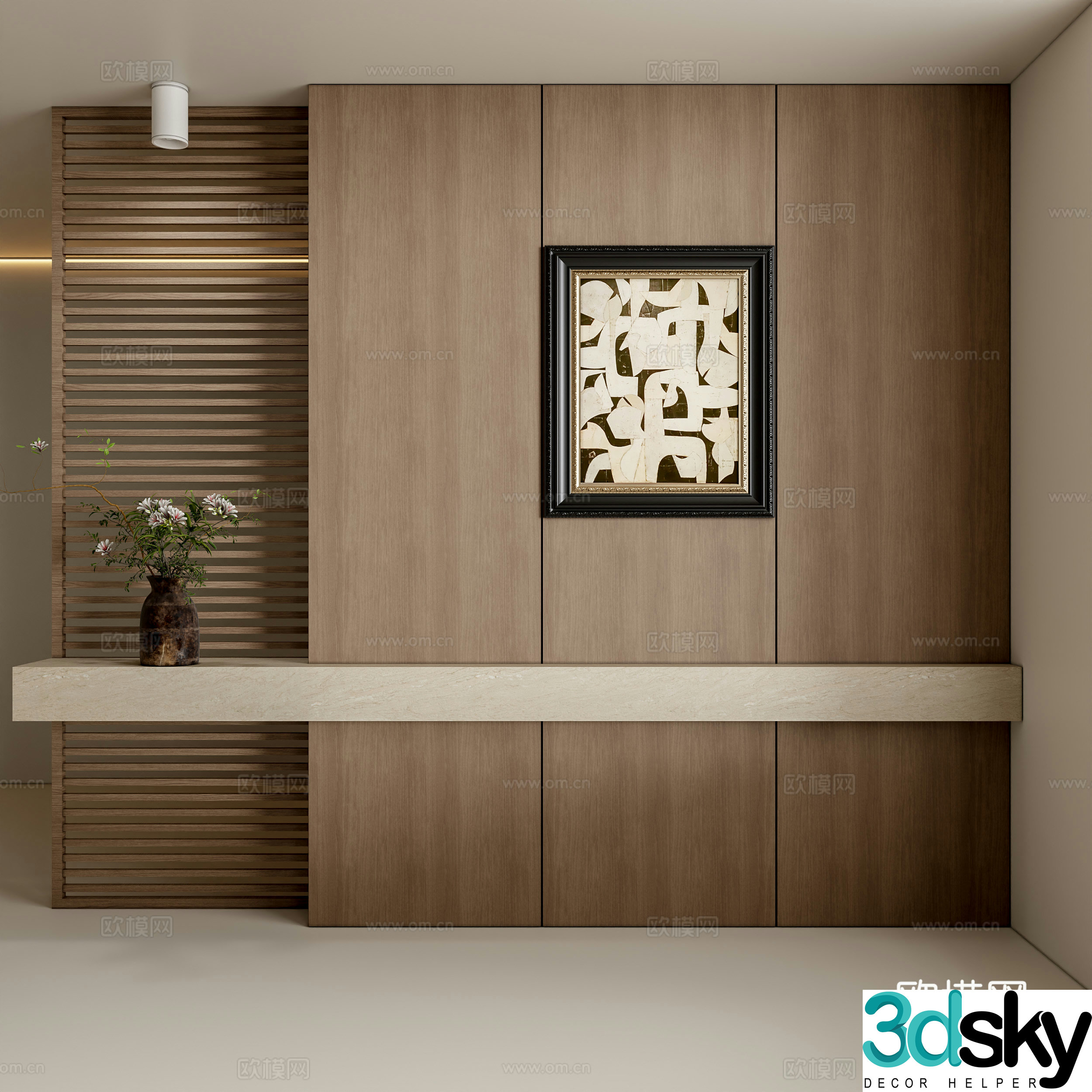 Middle-aged style entrance 3D model