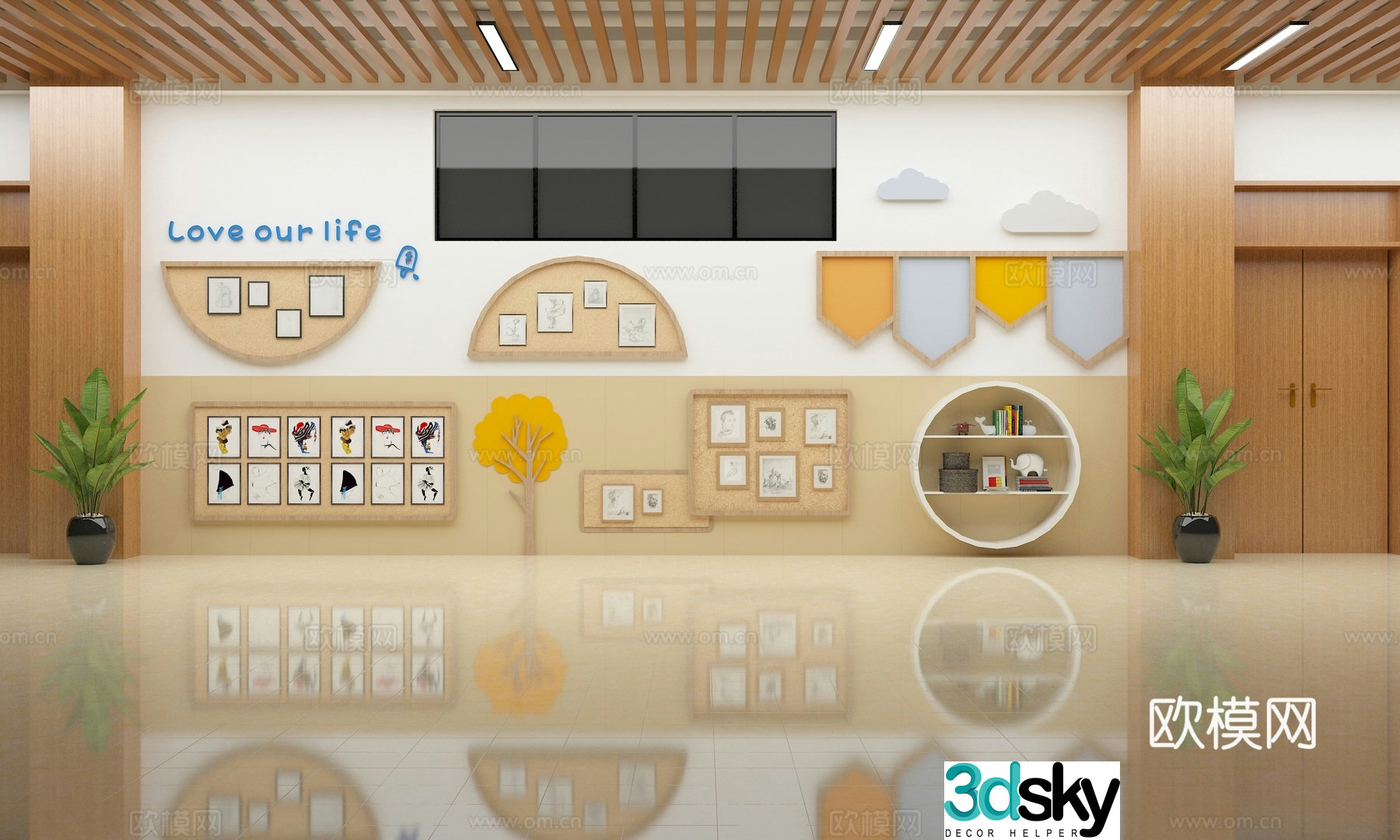 Hall Kindergarten 3d model