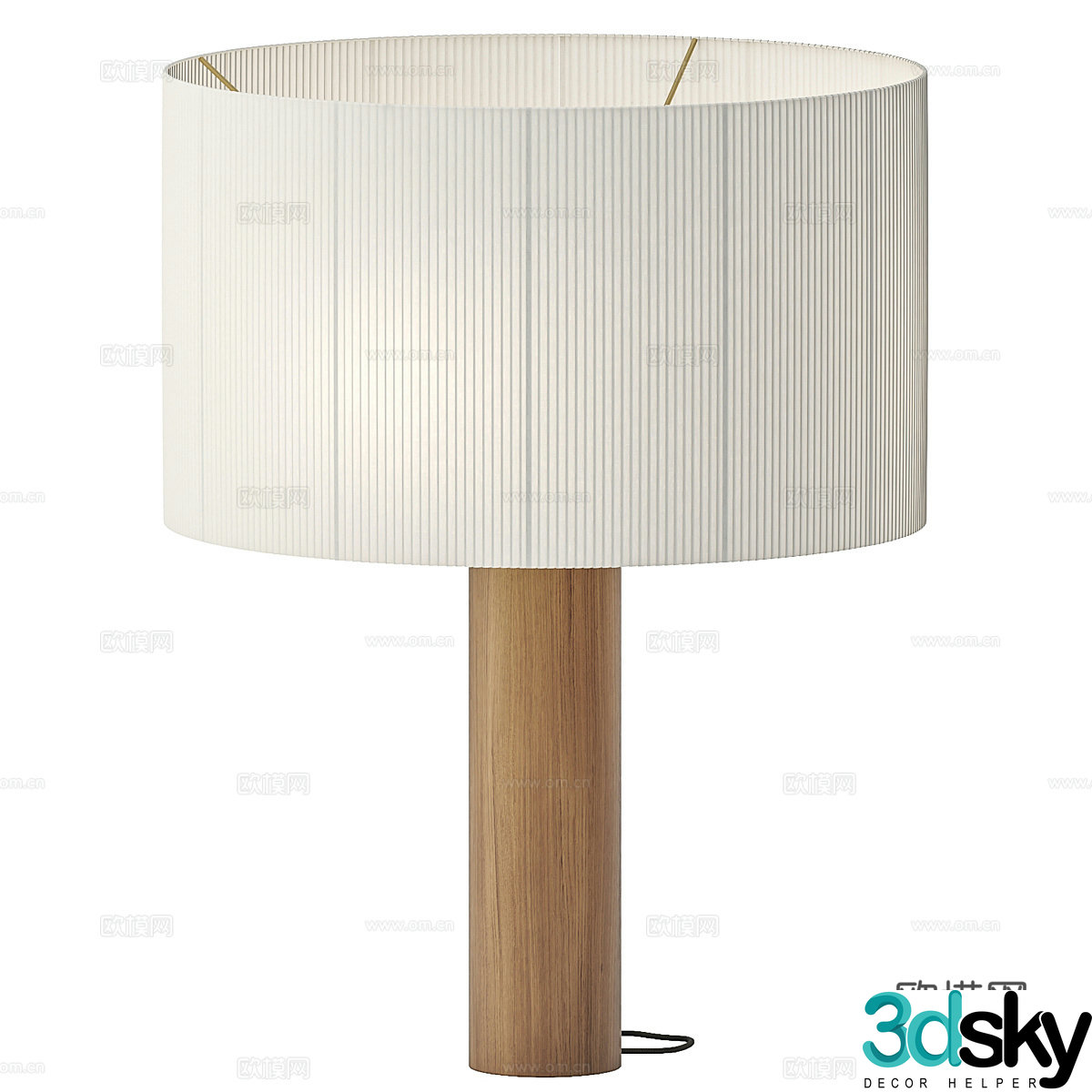 New Chinese Moragas Table Lamp 3D Model