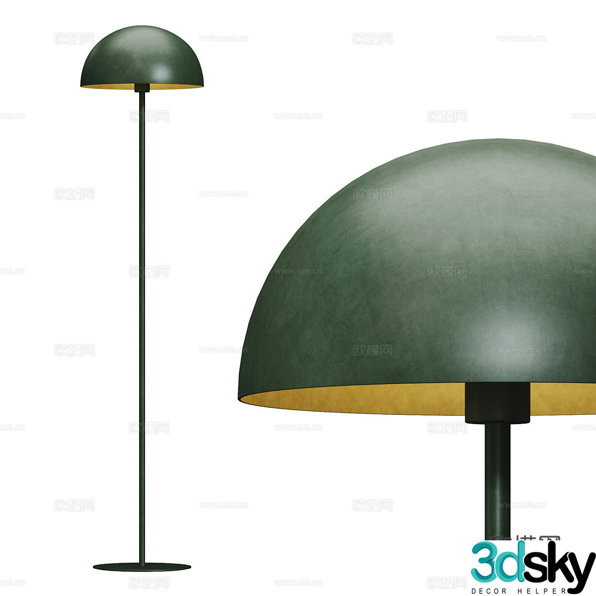 Modern light luxury floor lamp 3d model