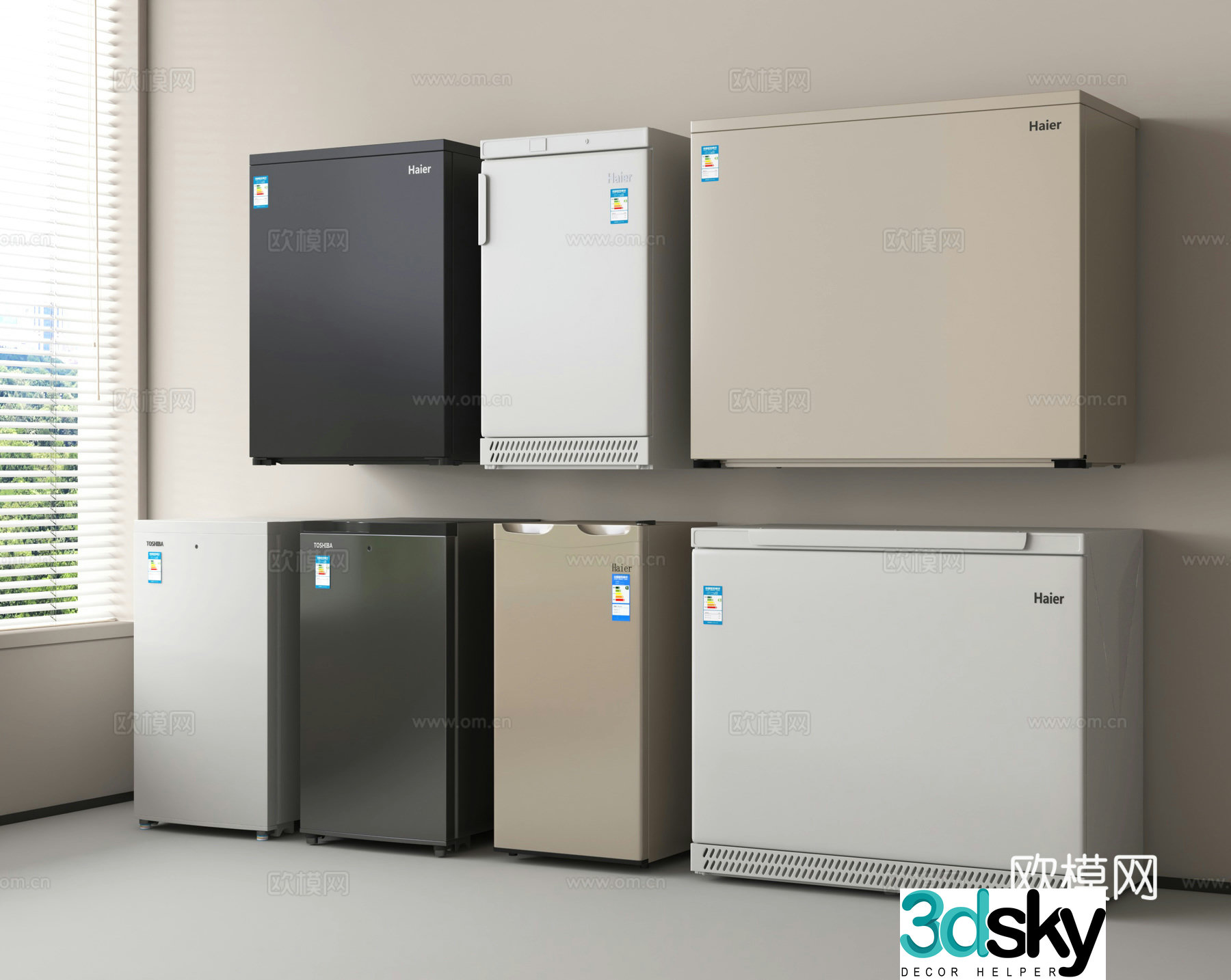 Freezer Refrigerator Freezer 3D Model