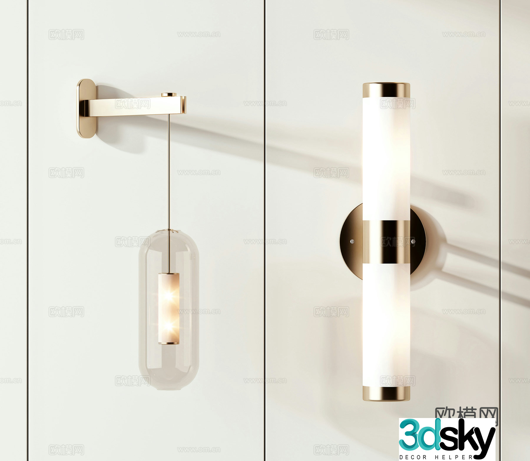 Modern wall lamp 3d model