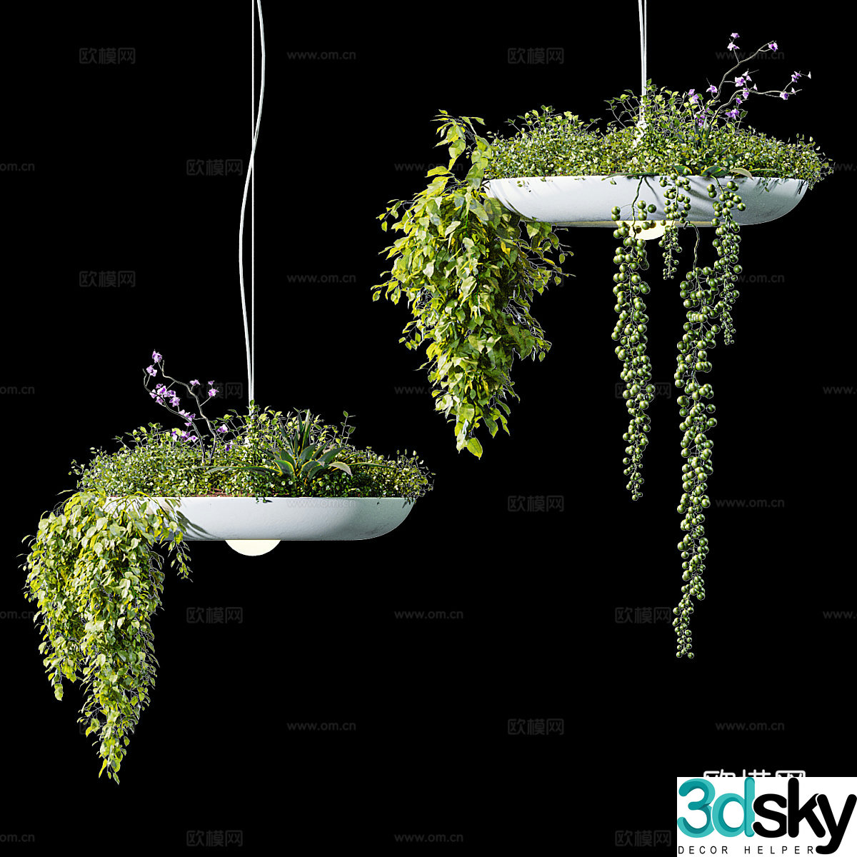 Chandelier flower pot 3d model
