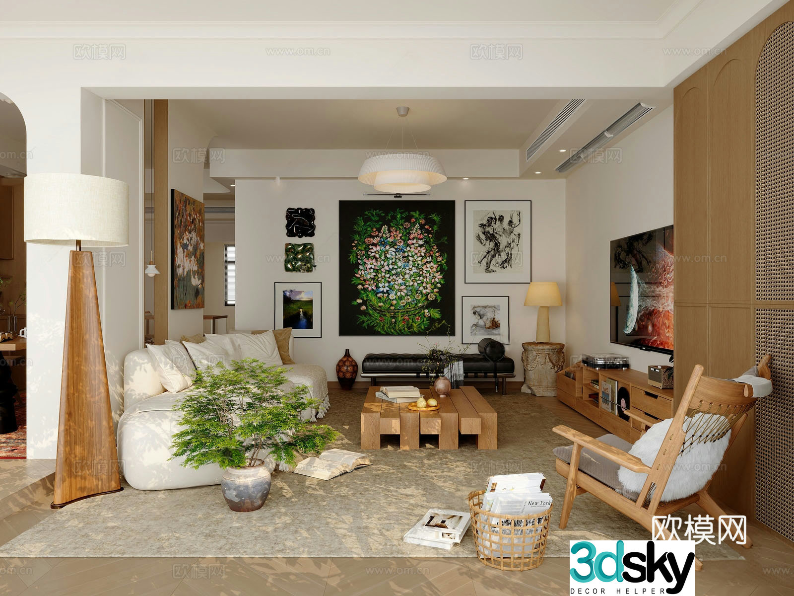 Cream logs living room logs cream logs wabi logs logs logs logs restaurants forest logs 3D model