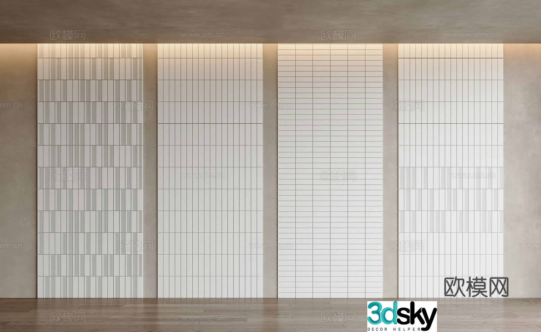 Modern white tiles wall white small square tiles bathroom tiles kitchen tiles white small square tiles 3D model