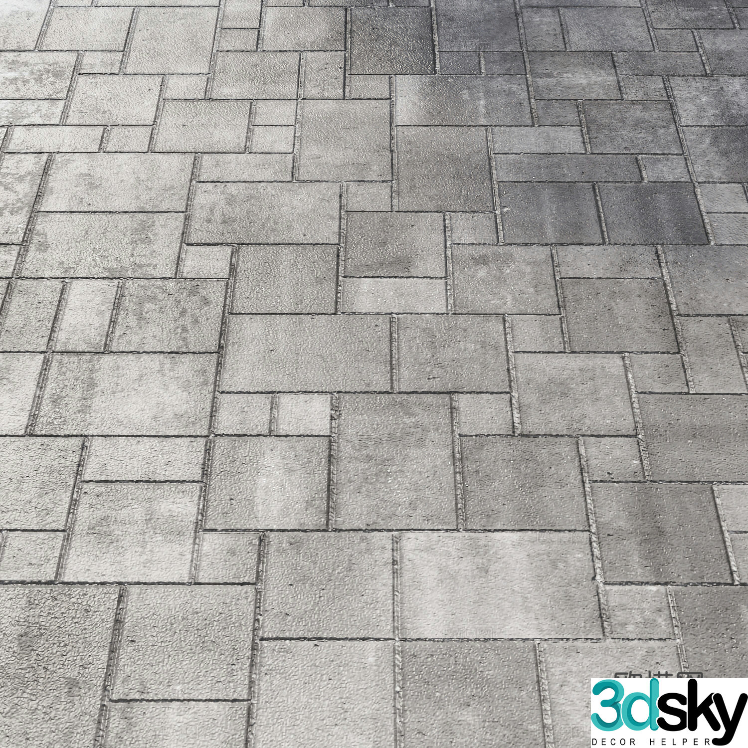 Outdoor brick square brick 3d model