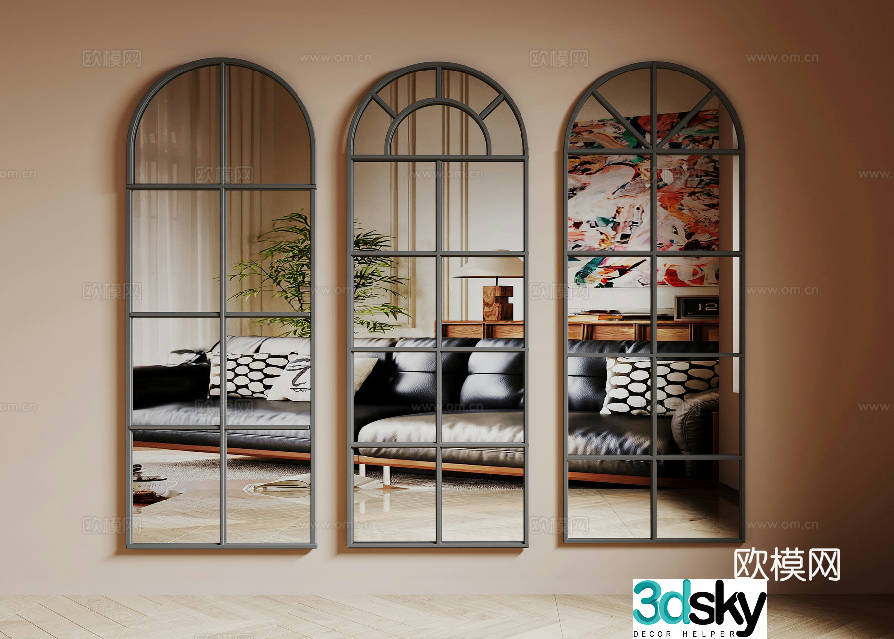 French full-body mirror 3D model