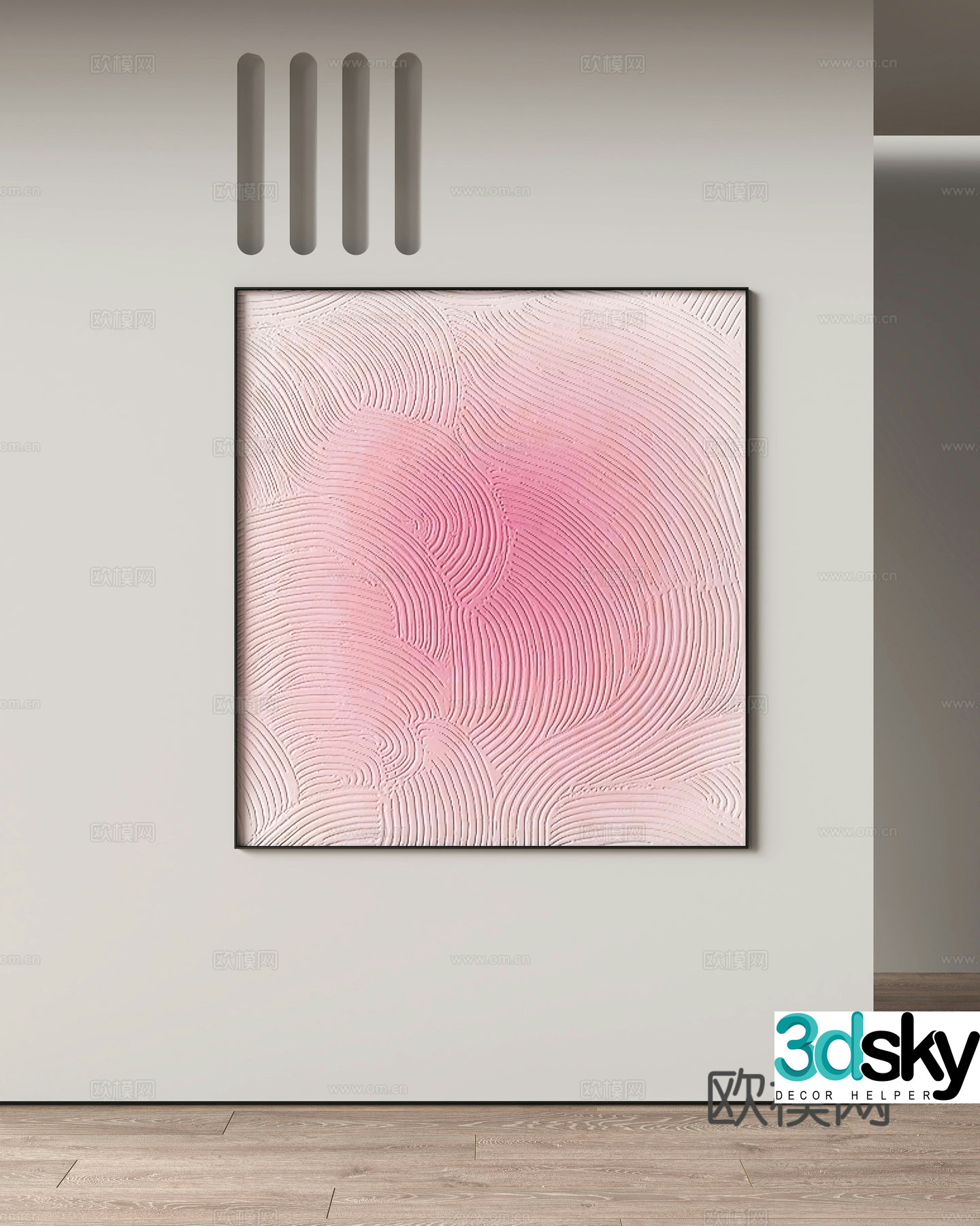 Modern decorative hanging painting 3d model